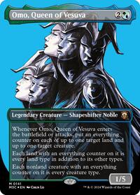Omo, Queen of Vesuva (Borderless) (Ripple Foil) (141) [Commander: Modern Horizons 3]