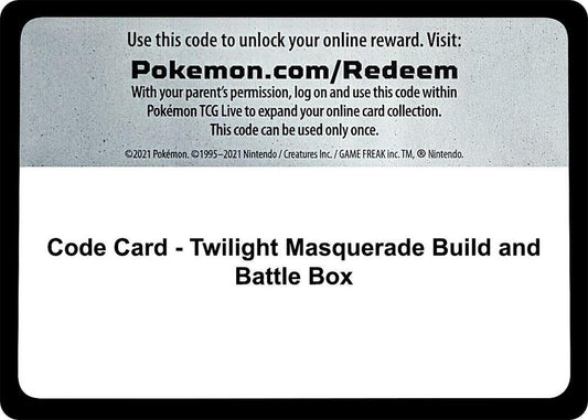 Code Card - Twilight Masquerade Build and Battle Box [SV06: Twilight Masquerade]