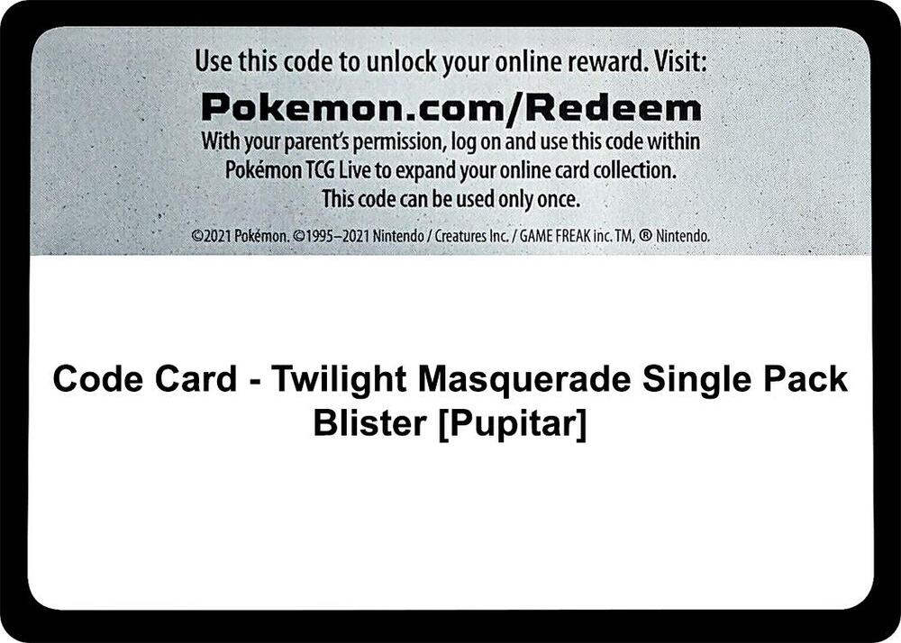 Code Card - Twilight Masquerade Single Pack Blister [Pupitar] [SV06: Twilight Masquerade]