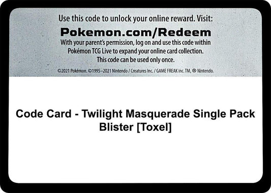 Code Card - Twilight Masquerade Single Pack Blister [Toxel] [SV06: Twilight Masquerade]