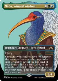 Nadu, Winged Wisdom (Borderless) (377) [Modern Horizons 3]