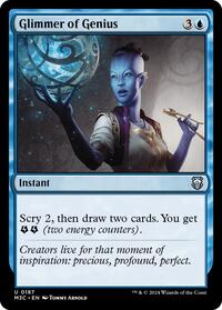 Glimmer of Genius (Ripple Foil) (187) [Commander: Modern Horizons 3]