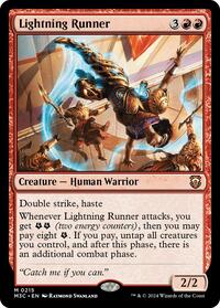 Lightning Runner (Ripple Foil) (215) [Commander: Modern Horizons 3]