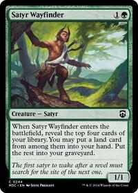 Satyr Wayfinder (Ripple Foil) (244) [Commander: Modern Horizons 3]