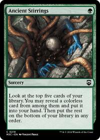 Ancient Stirrings (Ripple Foil) (219) [Commander: Modern Horizons 3]