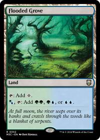 Flooded Grove (Ripple Foil) (342) [Commander: Modern Horizons 3]