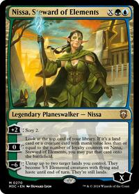 Nissa, Steward of Elements (Ripple Foil) (270) [Commander: Modern Horizons 3]