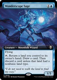 Wonderscape Sage (Extended Art) (Ripple Foil) (49) [Commander: Modern Horizons 3]