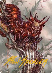 Grist, Voracious Larva Art Card (Gold-Stamped Signature) (53) [Art Series: Modern Horizons 3]