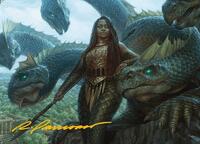 Hydra Trainer Art Card (Gold-Stamped Signature) (10) [Art Series: Modern Horizons 3]