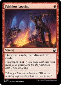 Faithless Looting (Ripple Foil) (211) [Commander: Modern Horizons 3]