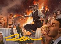 Party Thrasher Art Card (Gold-Stamped Signature) (6) [Art Series: Modern Horizons 3]