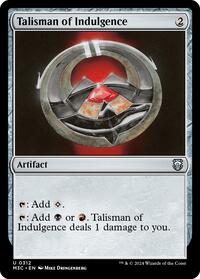 Talisman of Indulgence (Ripple Foil) (312) [Commander: Modern Horizons 3]