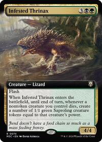 Infested Thrinax (Extended Art) (74) [Commander: Modern Horizons 3]