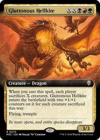 Gluttonous Hellkite (Extended Art) (Ripple Foil) (73) [Commander: Modern Horizons 3]