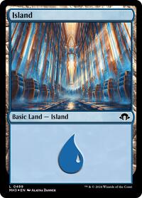 Island (0499) (Ripple Foil) (499) [Modern Horizons 3]