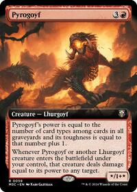 Pyrogoyf (Extended Art) (Ripple Foil) (59) [Commander: Modern Horizons 3]