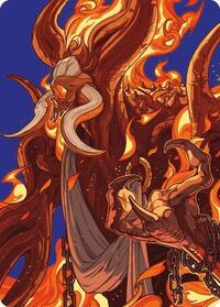 Phlage, Titan of Fire's Fury Art Card (50) [Art Series: Modern Horizons 3]