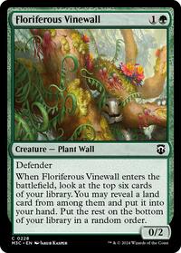 Floriferous Vinewall (Ripple Foil) (228) [Commander: Modern Horizons 3]