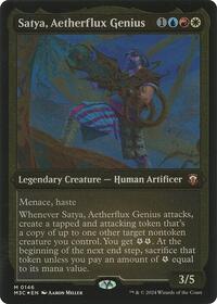 Satya, Aetherflux Genius (Display Commander) - Thick Stock (146) [Commander: Modern Horizons 3]