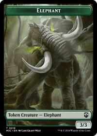 Elephant // Zombie Double-Sided Token (18 // 21) [Commander: Modern Horizons 3]