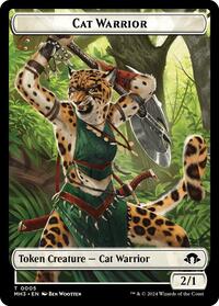 Cat Warrior // Energy Reserve Double-Sided Token (5 // 36) [Modern Horizons 3]