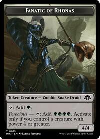 Fanatic of Rhonas Token (15) [Modern Horizons 3]
