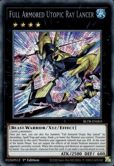 Full Armored Utopic Ray Lancer (BLTR-EN003) [Battles of Legend: Terminal Revenge]