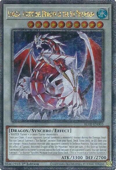 Lancea, Ancestral Dragon of the Ice Mountain (Quarter Century Secret Rare) (BLTR-EN005) [Battles of Legend: Terminal Revenge]