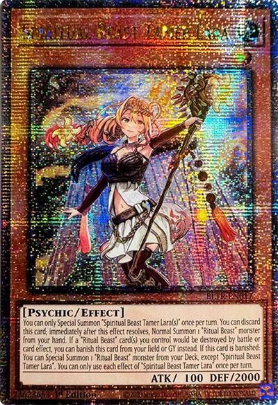 Spiritual Beast Tamer Lara (Quarter Century Secret Rare) (BLTR-EN017) [Battles of Legend: Terminal Revenge]