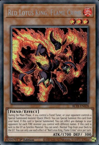 Red Lotus King, Flame Crime (BLTR-EN028) [Battles of Legend: Terminal Revenge]