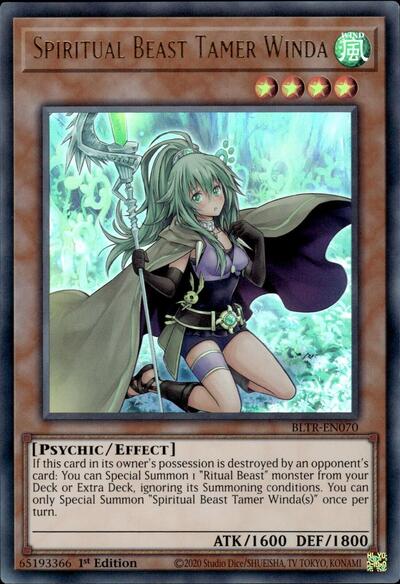 Spiritual Beast Tamer Winda (BLTR-EN070) [Battles of Legend: Terminal Revenge]