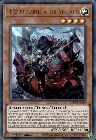 Blazing Cartesia, the Virtuous (BLTR-EN080) [Battles of Legend: Terminal Revenge]