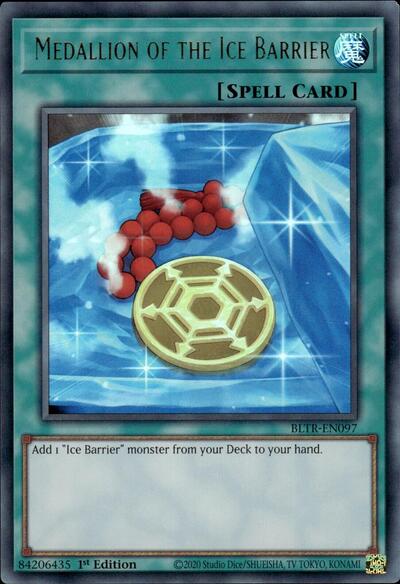 Medallion of the Ice Barrier (BLTR-EN097) [Battles of Legend: Terminal Revenge]