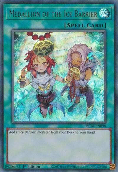 Medallion of the Ice Barrier (Alternate Art) (BLTR-EN098) [Battles of Legend: Terminal Revenge]