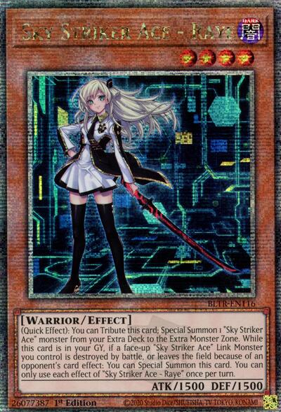 Sky Striker Ace - Raye (Alternate Art) (Quarter Century Secret Rare) (BLTR-EN116) [Battles of Legend: Terminal Revenge]