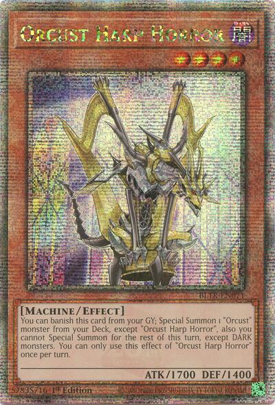 Orcust Harp Horror (Quarter Century Secret Rare) (BLTR-EN071) [Battles of Legend: Terminal Revenge]