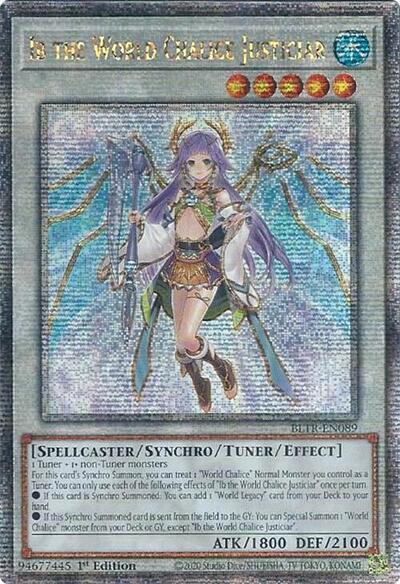 Ib the World Chalice Justiciar (Quarter Century Secret Rare) (BLTR-EN089) [Battles of Legend: Terminal Revenge]