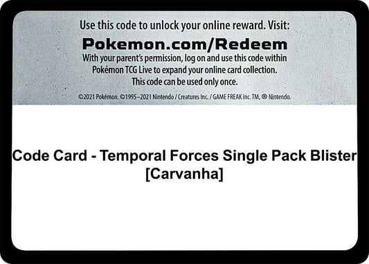 Code Card - Temporal Forces Single Pack Blister [Carvanha] [SV05: Temporal Forces]