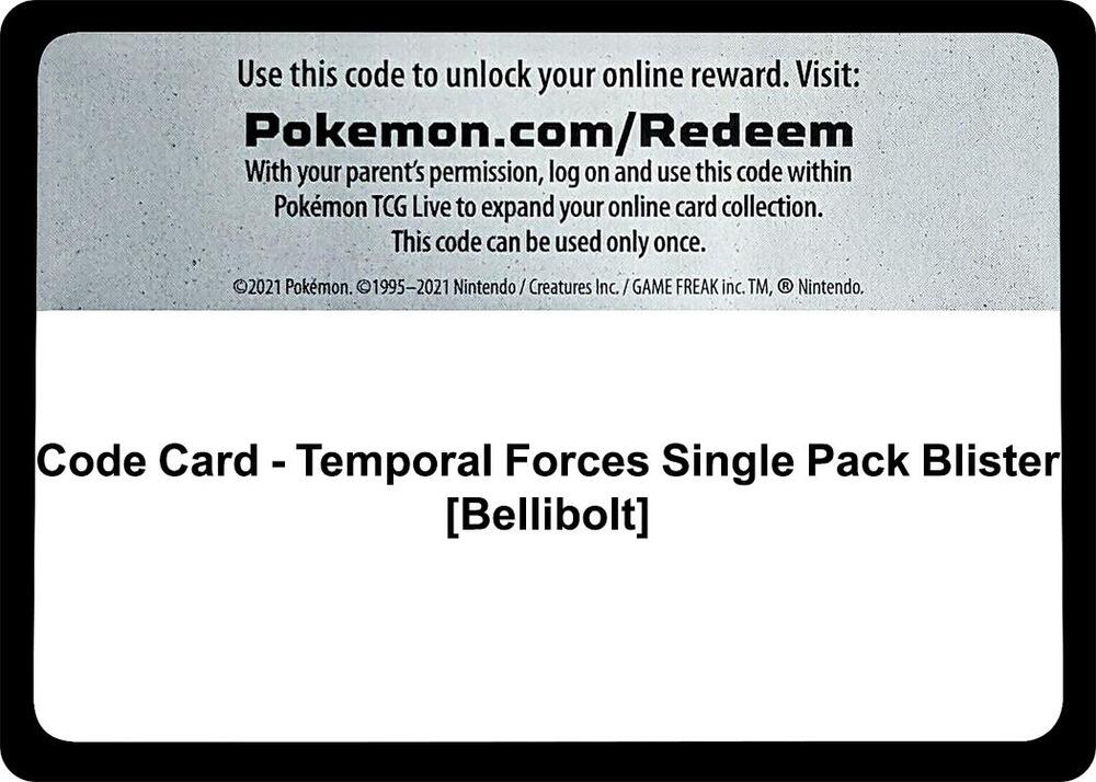 Code Card - Temporal Forces Single Pack Blister [Bellibolt] [SV05: Temporal Forces]