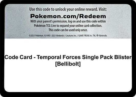 Code Card - Temporal Forces Single Pack Blister [Bellibolt] [SV05: Temporal Forces]