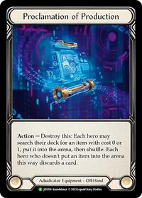 Proclamation of Production - JDG019 (JDG019) [Flesh and Blood: Promo Cards]