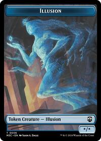 Illusion (Ripple Foil) // Servo Double-Sided Token (6 // 33) [Commander: Modern Horizons 3]
