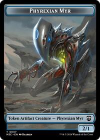 Phyrexian Myr (Ripple Foil)  // Servo Double-Sided Token (7 // 33) [Commander: Modern Horizons 3]