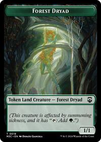 Forest Dryad (Ripple Foil) // Emblem - Vivien Reid Double-Sided Token (19 // 28) [Commander: Modern Horizons 3]