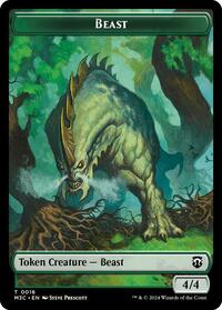 Beast (0016) (Ripple Foil) // Copy Double-Sided Token (16 // 1) [Commander: Modern Horizons 3]