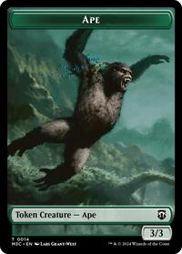 Ape (Ripple Foil) // Plant Double-Sided Token (14 // 26) [Commander: Modern Horizons 3]