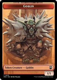 Goblin (Ripple Foil) // Tarmogoyf Double-Sided Token (13 // 22) [Commander: Modern Horizons 3]