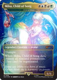 Miku, Child of Song - Child of Alara (Rainbow Foil) (1599) [Secret Lair Drop Series]