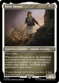 Layla Hassan (Foil Etched) (177) [Universes Beyond: Assassin's Creed]